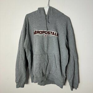 EUC Mens Aeropostale Gray Hoodie Sweatshirt Large L